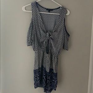 Kendall and Kylie front tie romper